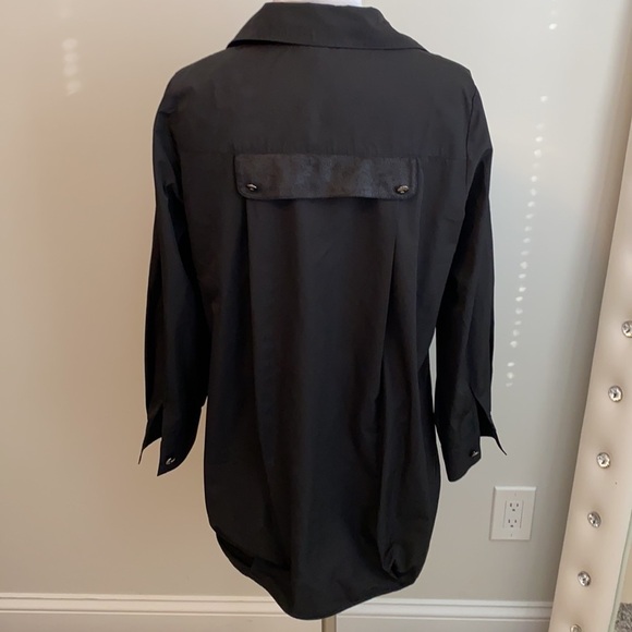 IC By Connie K Black Faux Suede Trim Full Zip Jacket - Picture 4 of 10